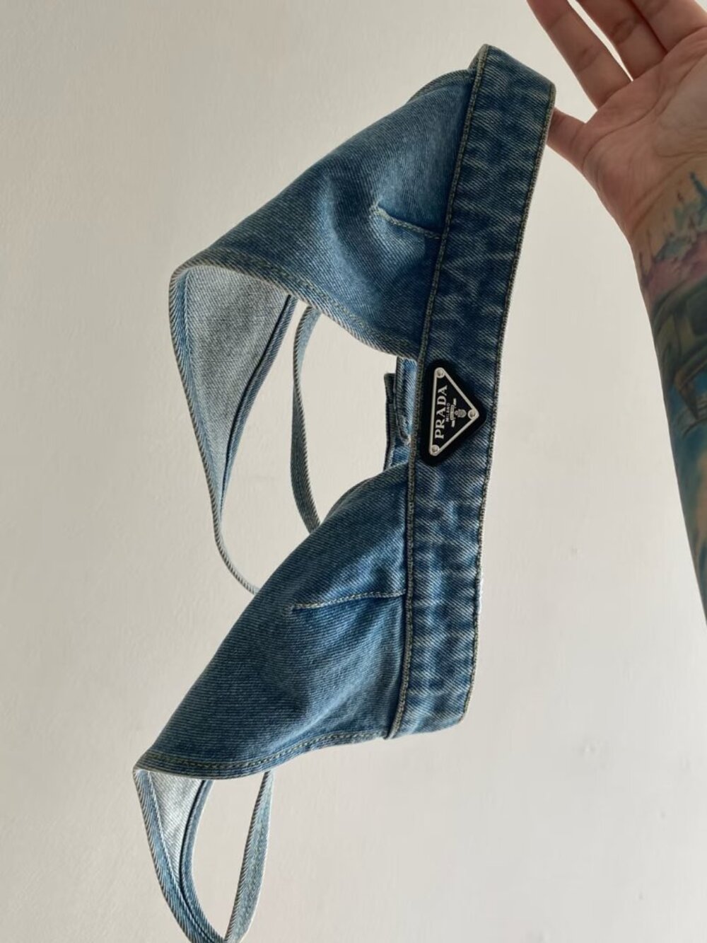 NWT Prada denim bralette crop top - stylish and versatile❤❤